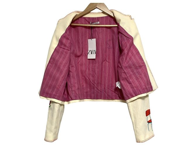 Autre Marque Giacca ZARA con ricami floreali - vista 3