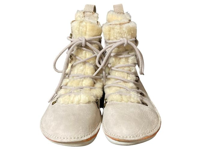 Autre Marque Stivaletti bassi stringati in shearling Camper - vista 2