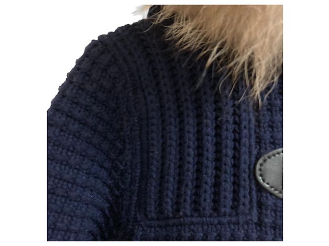 Autre Marque Bark Strick-Dufflecoat mit Kapuze - Ansicht 2