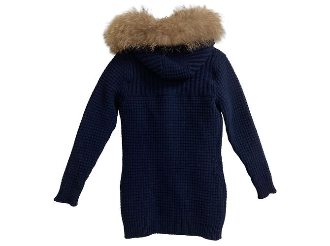 Autre Marque Bark Strick-Dufflecoat mit Kapuze - Ansicht 4