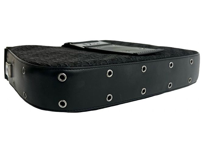 Borsa a tracolla in pelle e tela Trotter Christian Dior - vista 7