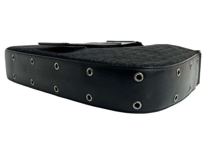Borsa a tracolla in pelle e tela Trotter Christian Dior - vista 8