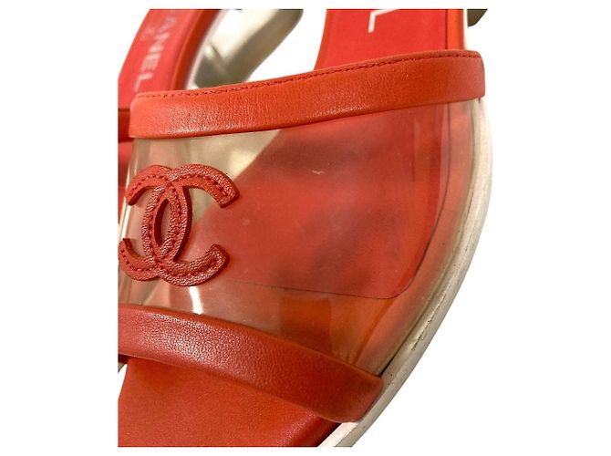 Mule Chanel Coco Mark in pelle e PVC - vista 11