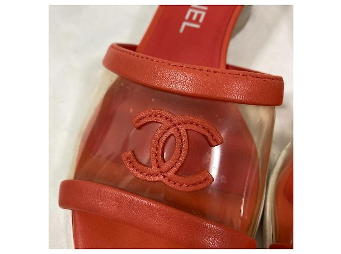 Mule Chanel Coco Mark in pelle e PVC - vista 12