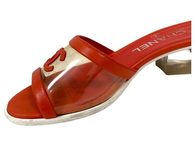 Mule Chanel Coco Mark in pelle e PVC - vista 13