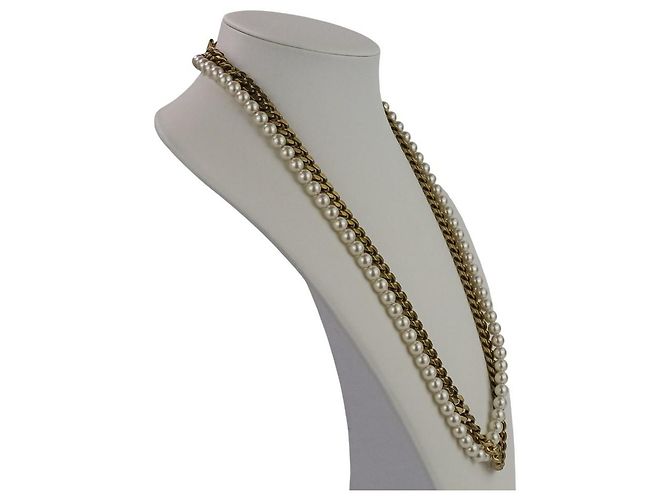 Collar largo de cadena de perlas Sacai - vista 3