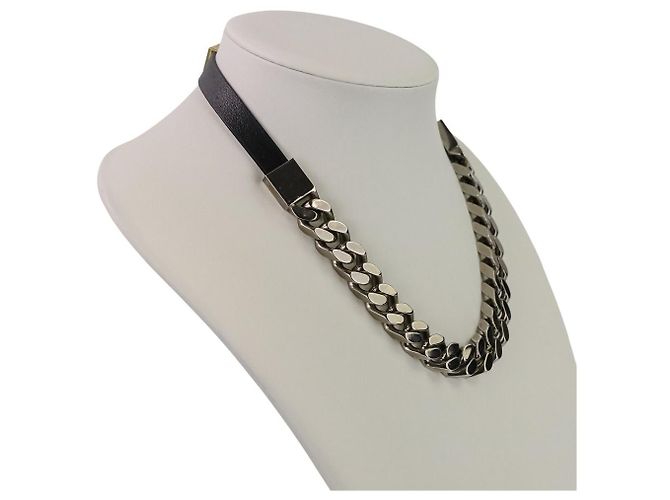 Collana in pelle con catena Jil Sander - vista 2
