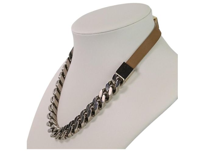 Collana in pelle con catena Jil Sander - vista 3