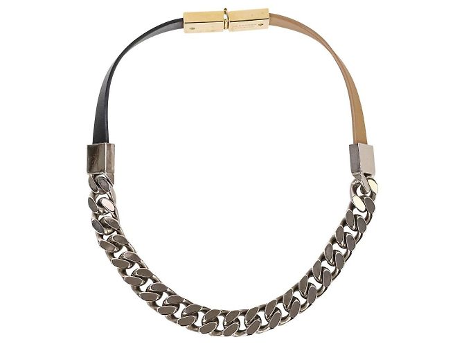 Collana in pelle con catena Jil Sander - vista 5