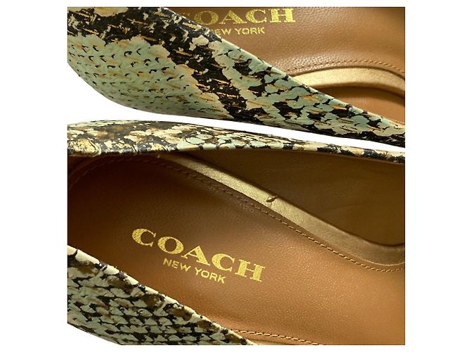 Décolleté Coach in pelle di pitone - vista 6