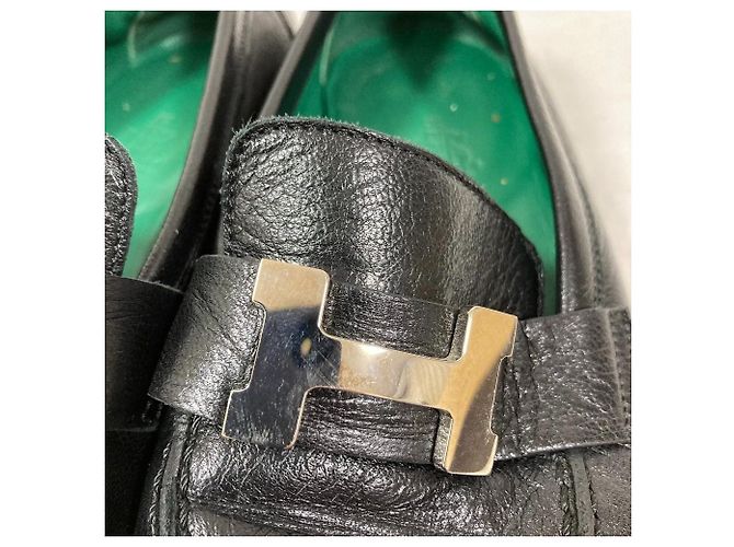 Hermès Mocassin Paris H Buckle Loafer 34.5 - vista 11