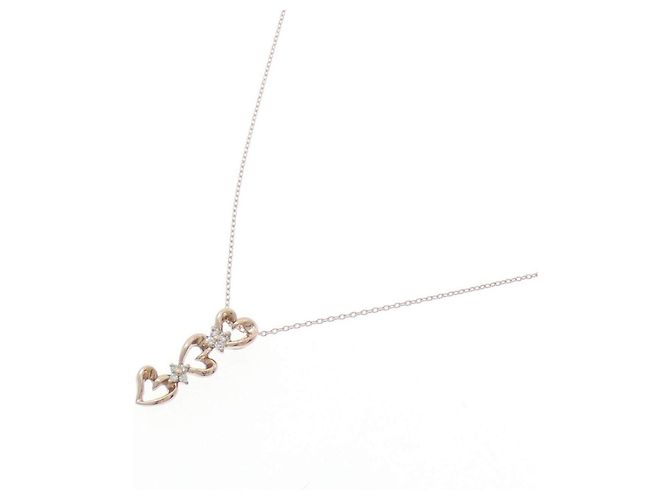 Autre Marque Collana K10 Pink Gold Diamond - vista 2