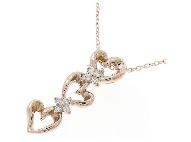 Autre Marque Collana K10 Pink Gold Diamond - vista 3