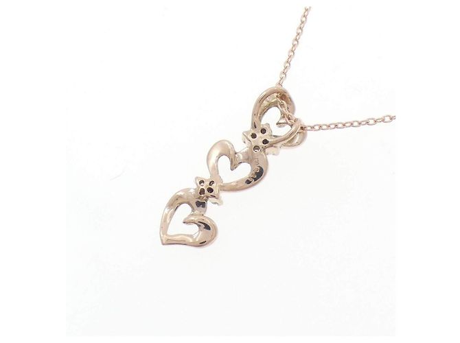 Autre Marque Collana K10 Pink Gold Diamond - vista 4