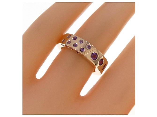 Autre Marque Anello Luziada Ametista Au750 Oro Rosa - vista 5