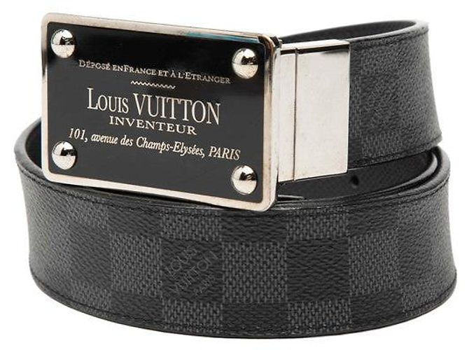 Louis Vuitton Sangle Aventure Damier Graphite PVC Gürtel - Ansicht 2