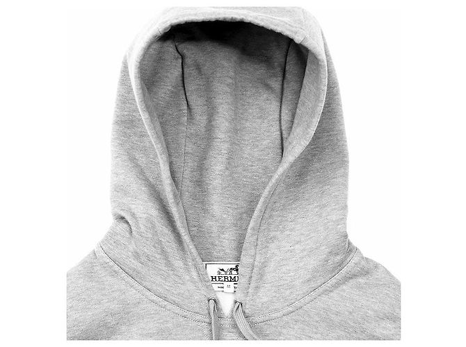 Hermès Chevaux en Symétrie Sweatshirt aus Baumwolle und Lammleder M - Ansicht 2