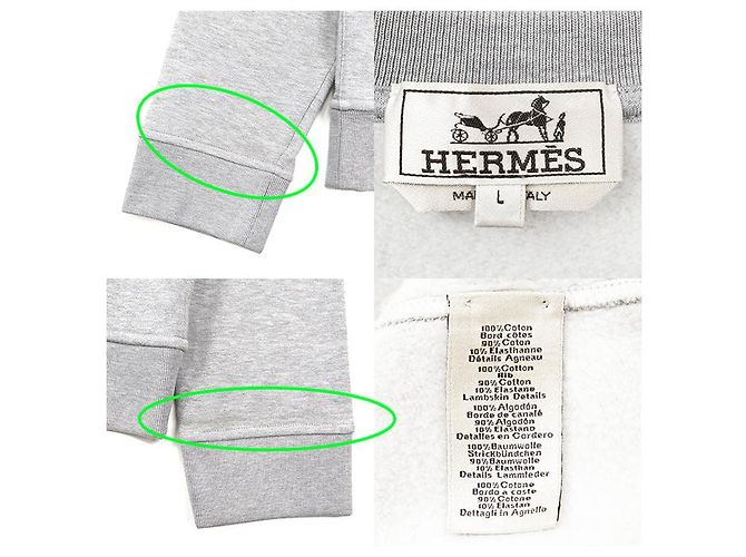 Hermès Chevaux en Symétrie Sweatshirt aus Baumwolle und Lammleder - Ansicht 10