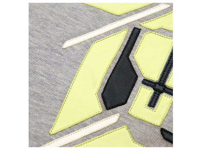 Hermès Chevaux en Symétrie Sweatshirt aus Baumwolle und Lammleder - Ansicht 11