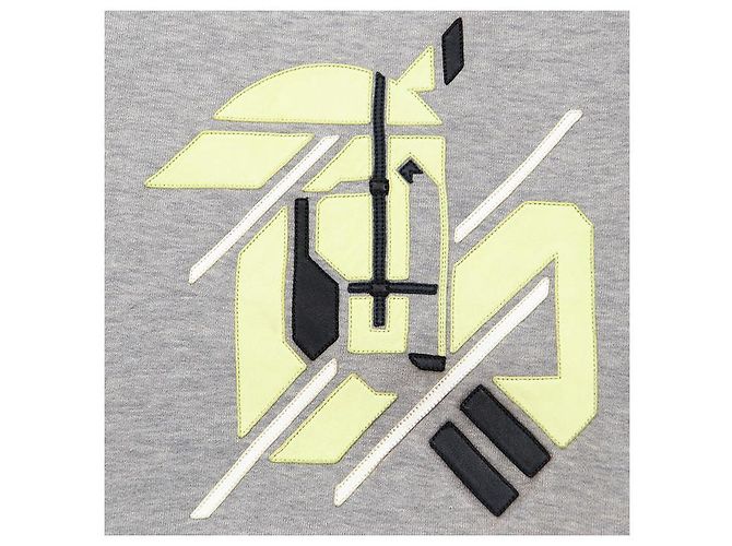 Hermès Chevaux en Symétrie Sweatshirt aus Baumwolle und Lammleder - Ansicht 3