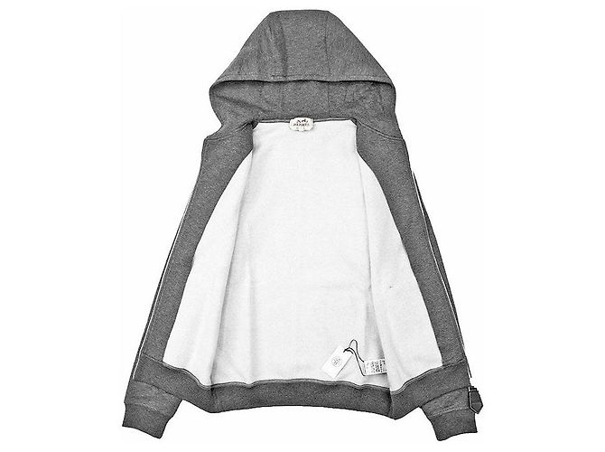 Hermès Sweatshirt Hoodie aus Baumwolle und Kaschmir - Ansicht 8