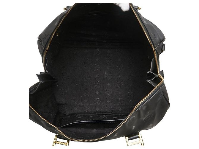 Borsa 2way MCM Visetos Logogram in nylon e pelle - vista 10