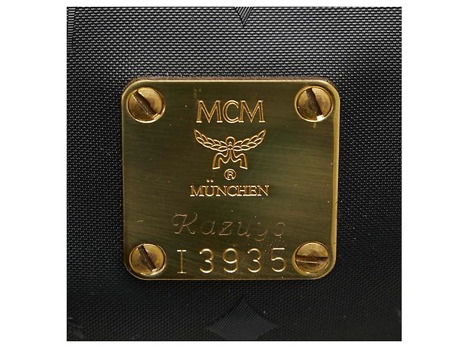 Borsa 2way MCM Visetos Logogram in nylon e pelle - vista 12