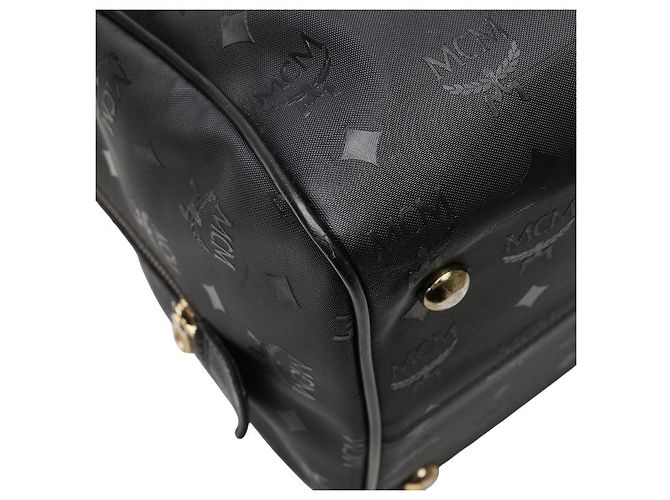Borsa 2way MCM Visetos Logogram in nylon e pelle - vista 4