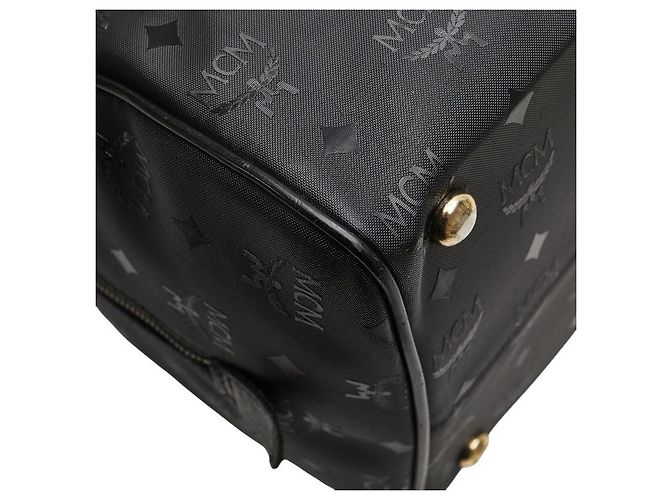 Borsa 2way MCM Visetos Logogram in nylon e pelle - vista 6
