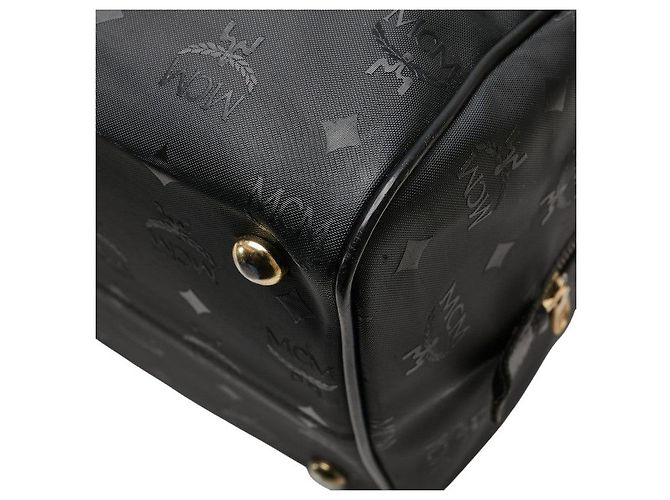 Borsa 2way MCM Visetos Logogram in nylon e pelle - vista 7