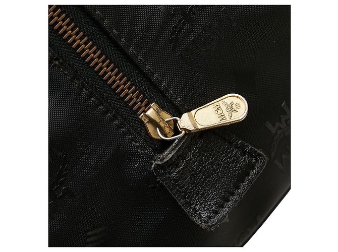 Borsa 2way MCM Visetos Logogram in nylon e pelle - vista 9