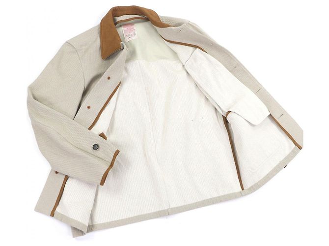 Autre Marque Chaqueta de caza NICENESS LORAN de algodón espiga y cuero de vaca - vista 3