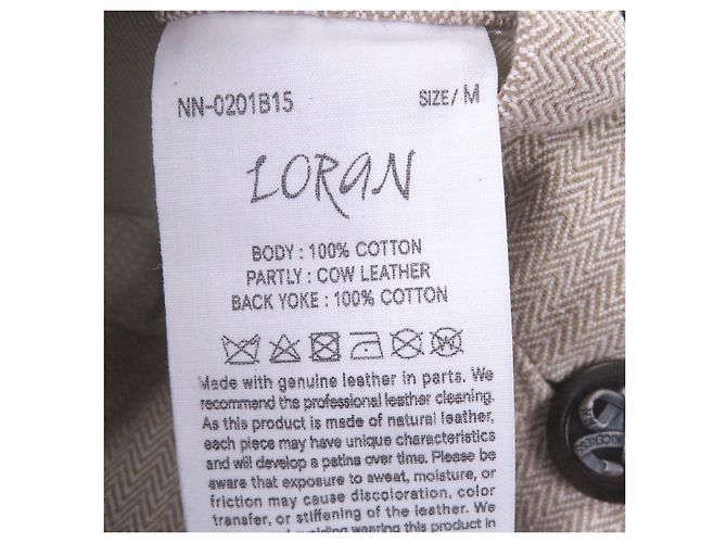 Autre Marque Chaqueta de caza NICENESS LORAN de algodón espiga y cuero de vaca - vista 7