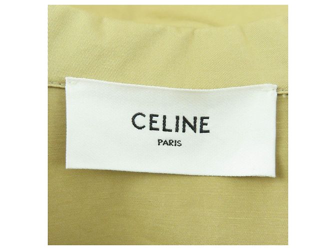 Céline Vestido safari de algodón y lino con botones Triomphe CELINE - vista 6