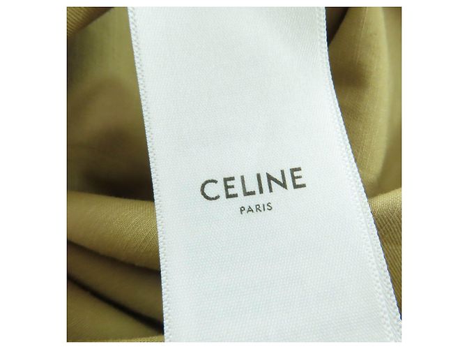 Céline Vestido safari de algodón y lino con botones Triomphe CELINE - vista 8
