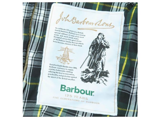 Chaqueta de algodón encerado Barbour 125th Anniversary Haydon - vista 7