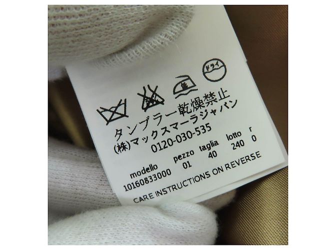 Abrigo Max Mara Camel Beige Viscosa - vista 10