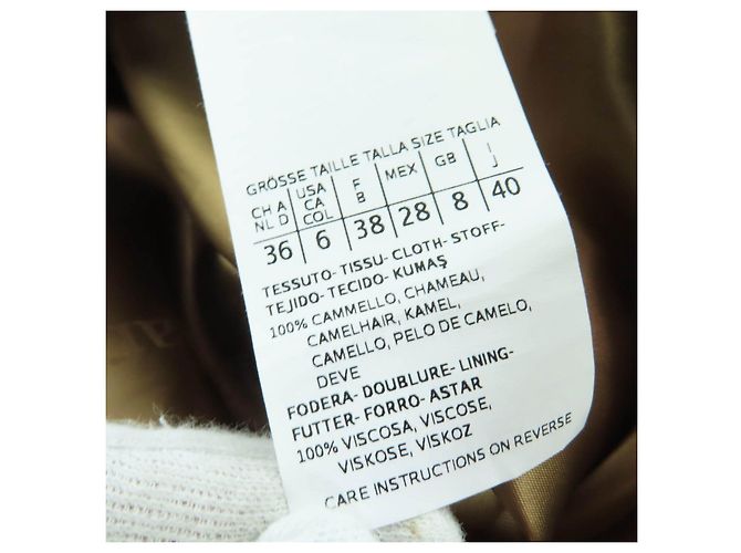 Abrigo Max Mara Camel Beige Viscosa - vista 8