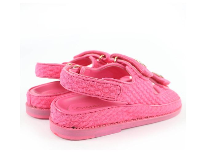 Sandali in pelle e tweed CHANEL COCO Mark - vista 3