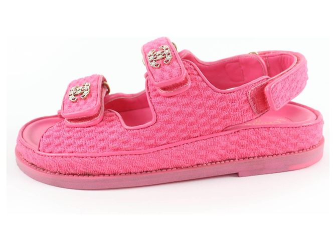 Sandali in pelle e tweed CHANEL COCO Mark - vista 5