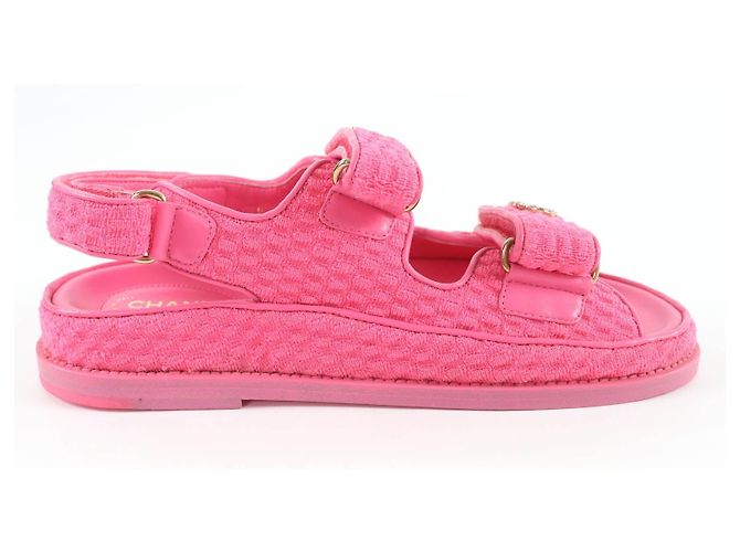 Sandali in pelle e tweed CHANEL COCO Mark - vista 6