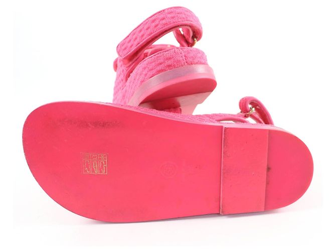 Sandali in pelle e tweed CHANEL COCO Mark - vista 7