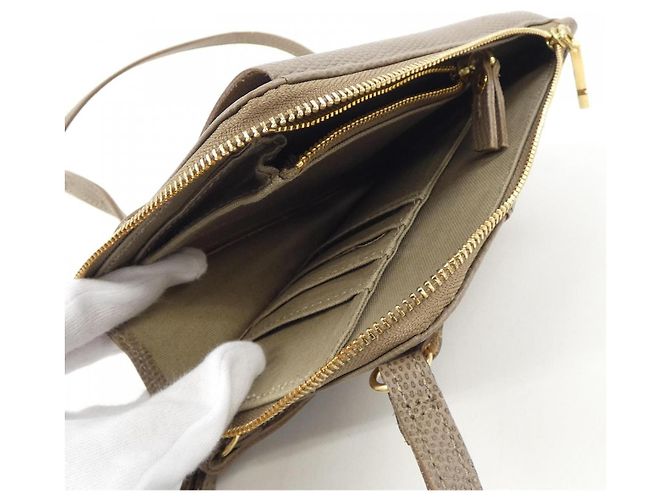 Autre Marque Borsa a tracolla VIOLA d'ORO beige - vista 6