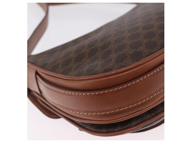 Céline CELINE Macadam Canvas Shoulder Bag PVC Leather Brown Gold - vista 14