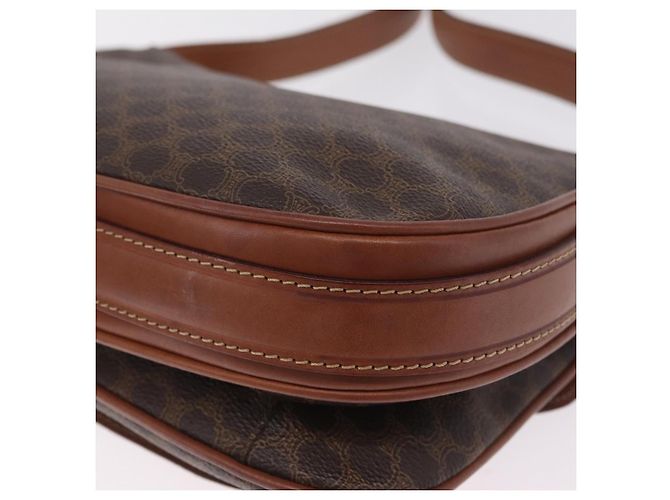 Céline CELINE Macadam Canvas Shoulder Bag PVC Leather Brown Gold - vista 15