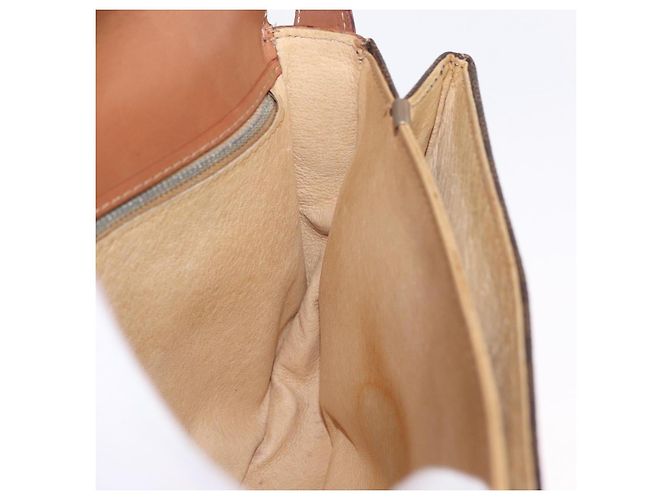 Céline CELINE Macadam Canvas Shoulder Bag PVC Leather Brown Gold - vista 20
