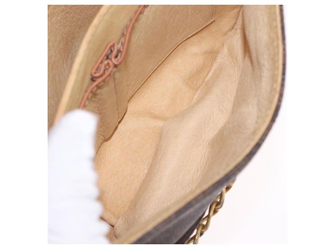 Céline CELINE Macadam Canvas Shoulder Bag PVC Leather Brown Gold - vista 22