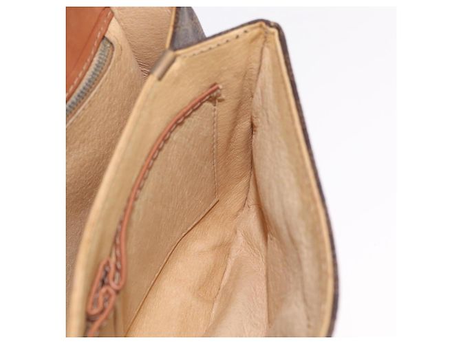 Céline CELINE Macadam Canvas Shoulder Bag PVC Leather Brown Gold - vista 23