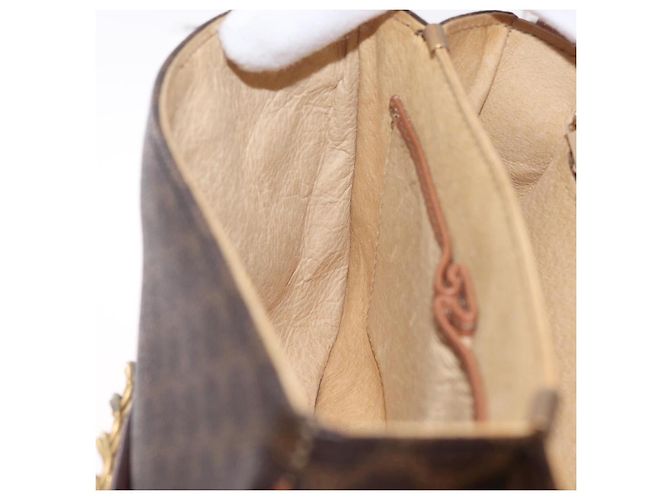 Céline CELINE Macadam Canvas Shoulder Bag PVC Leather Brown Gold - vista 24