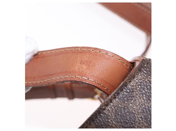 Céline CELINE Macadam Canvas Shoulder Bag PVC Leather Brown Gold - vista 27